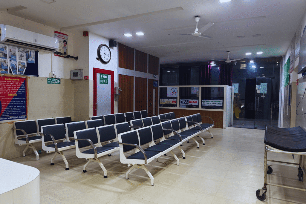 Clean & Modern Hospital Waiting Area in Sri Ganganagar
